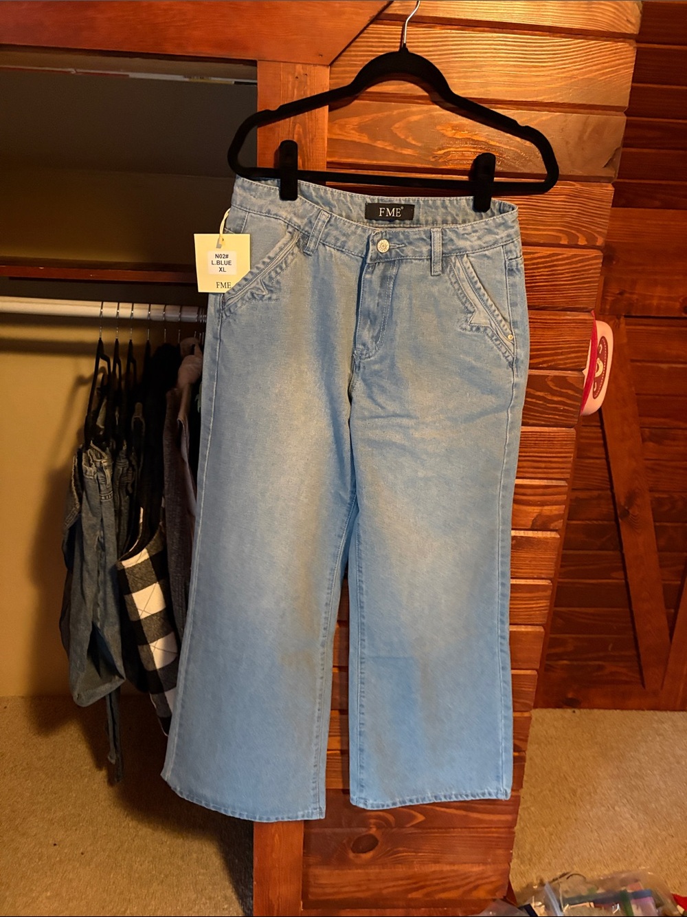 ME Makeover Essentials Light Blue Wide-Leg Women's Jeans